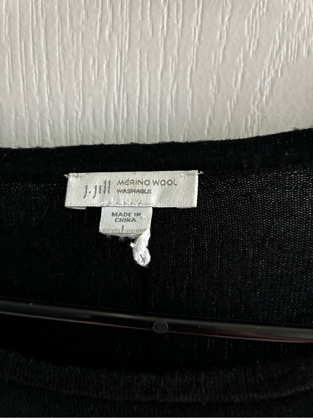 Black Merino wool sweater Size Large - Picture 2 of 5